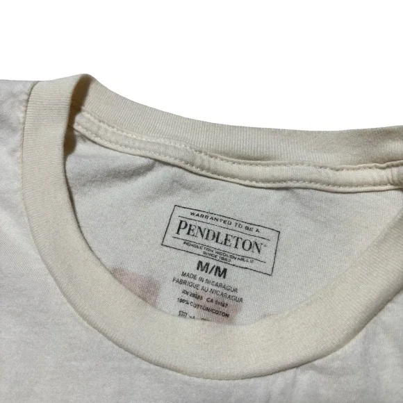 Pendleton Woolen Mills Graphic Cowboy Bronco Rodeo Horse T-Shirt Sz M 18 x 27 - Picture 5 of 5